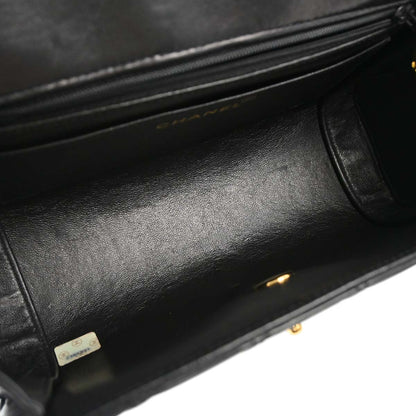 Chanel 1991-1994 Black Lambskin Shoulder Bag