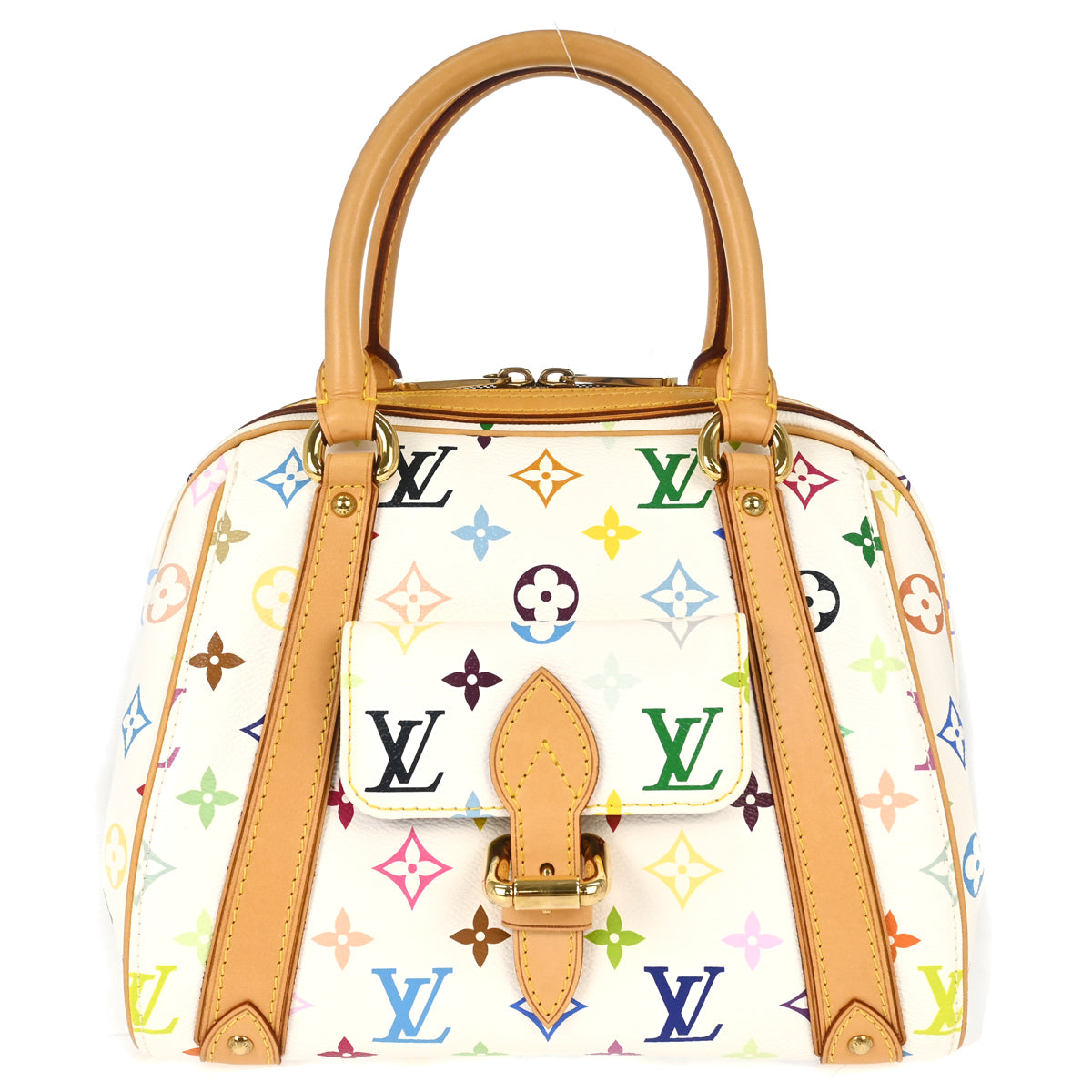 Louis Vuitton White Monogram Multicolor Priscilla Handbag M40096
