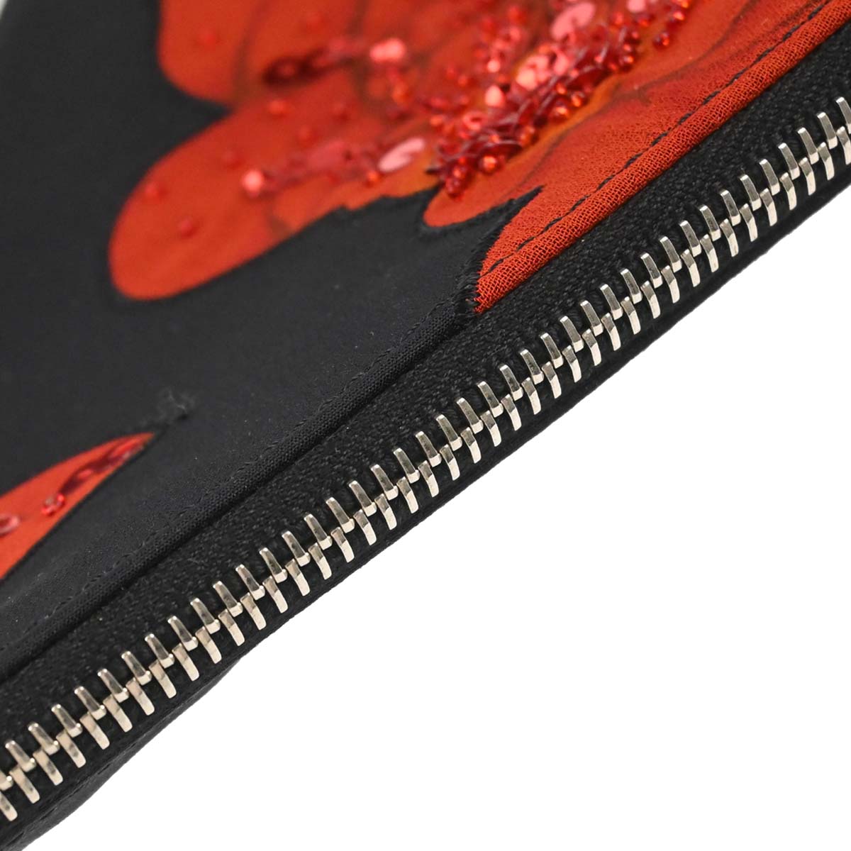 Christian Dior Black Canvas Beaded Saddle Handbag