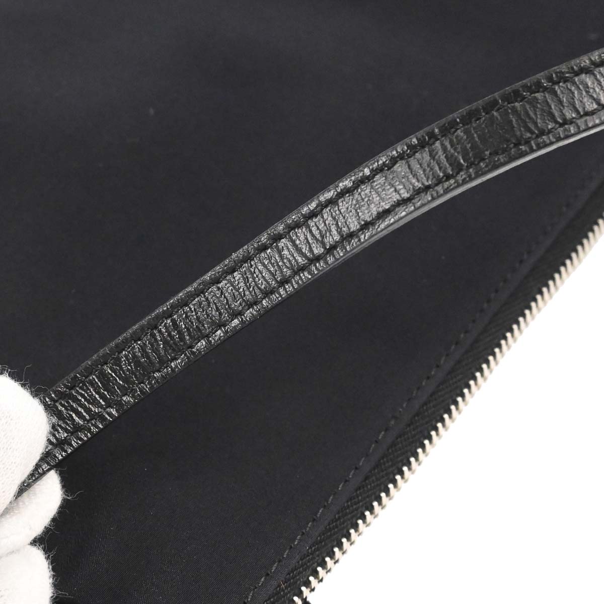 Christian Dior Black Canvas Beaded Saddle Handbag