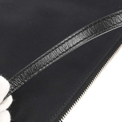 Christian Dior Black Canvas Beaded Saddle Handbag