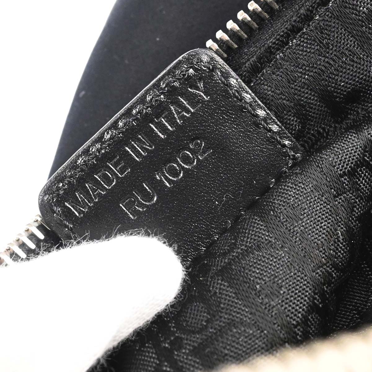 Christian Dior Black Canvas Beaded Saddle Handbag