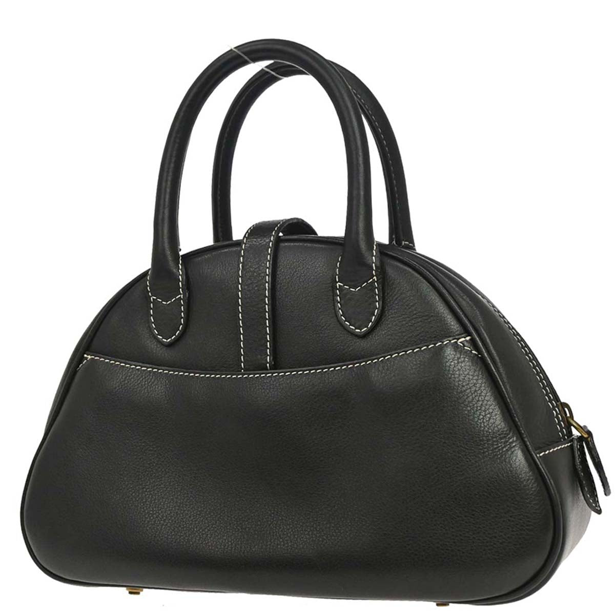 Christian Dior Black Leather Double Saddle Handbag