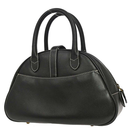 Christian Dior Black Leather Double Saddle Handbag