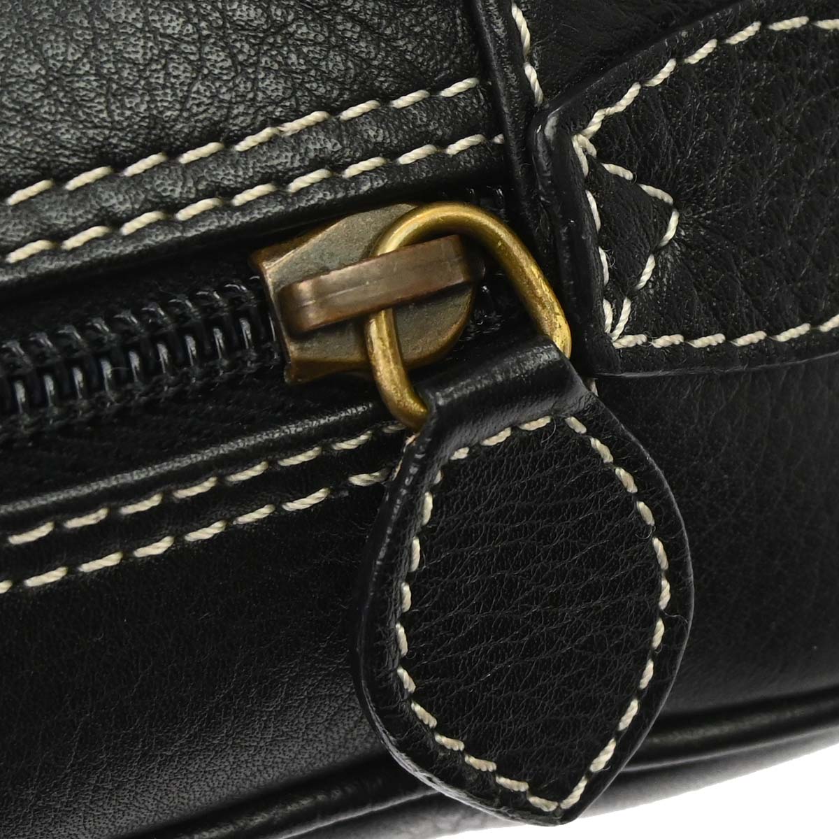 Christian Dior Black Leather Double Saddle Handbag