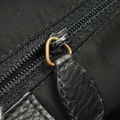 Christian Dior Black Leather Double Saddle Handbag