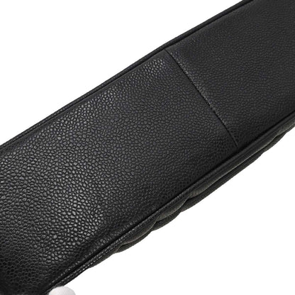 Chanel 1991-1994 Black Caviar Skin Jumbo Mademoiselle Classic Flap Bag