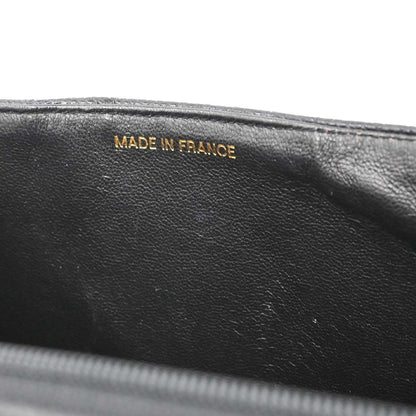 Chanel 1991-1994 Black Caviar Skin Jumbo Mademoiselle Classic Flap Bag