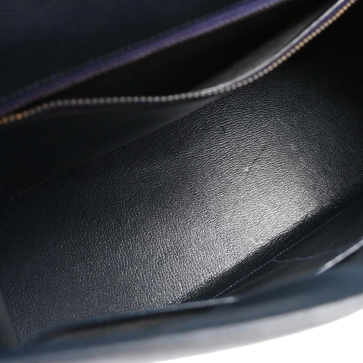 Hermes Blue Indigo Courchevel Toile H Kelly 32 Sellier 2way Shoulder Handbag