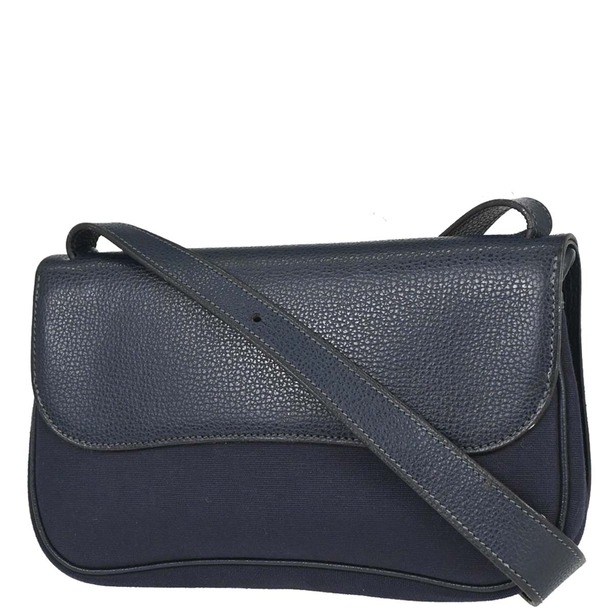 Hermes Navy Toile Officier Vache Liegee Sac Colorado PM Shoulder Bag