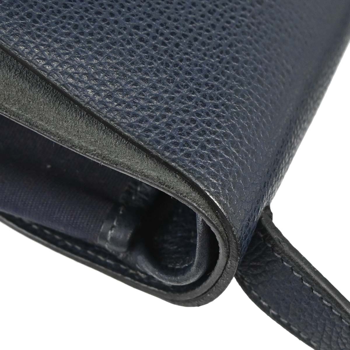 Hermes Navy Toile Officier Vache Liegee Sac Colorado PM Shoulder Bag