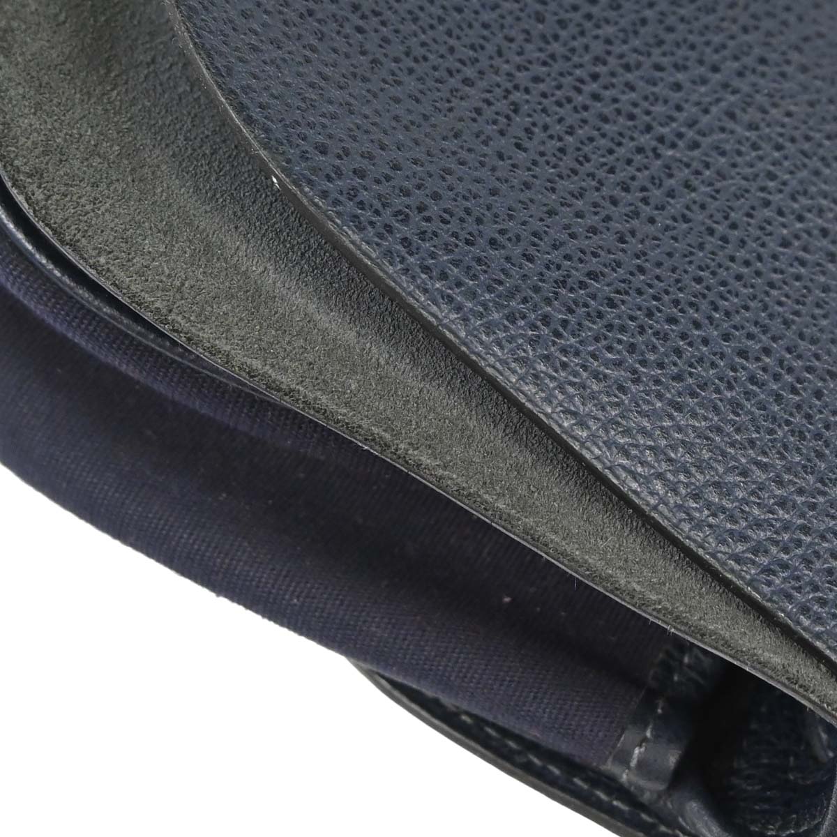 Hermes Navy Toile Officier Vache Liegee Sac Colorado PM Shoulder Bag