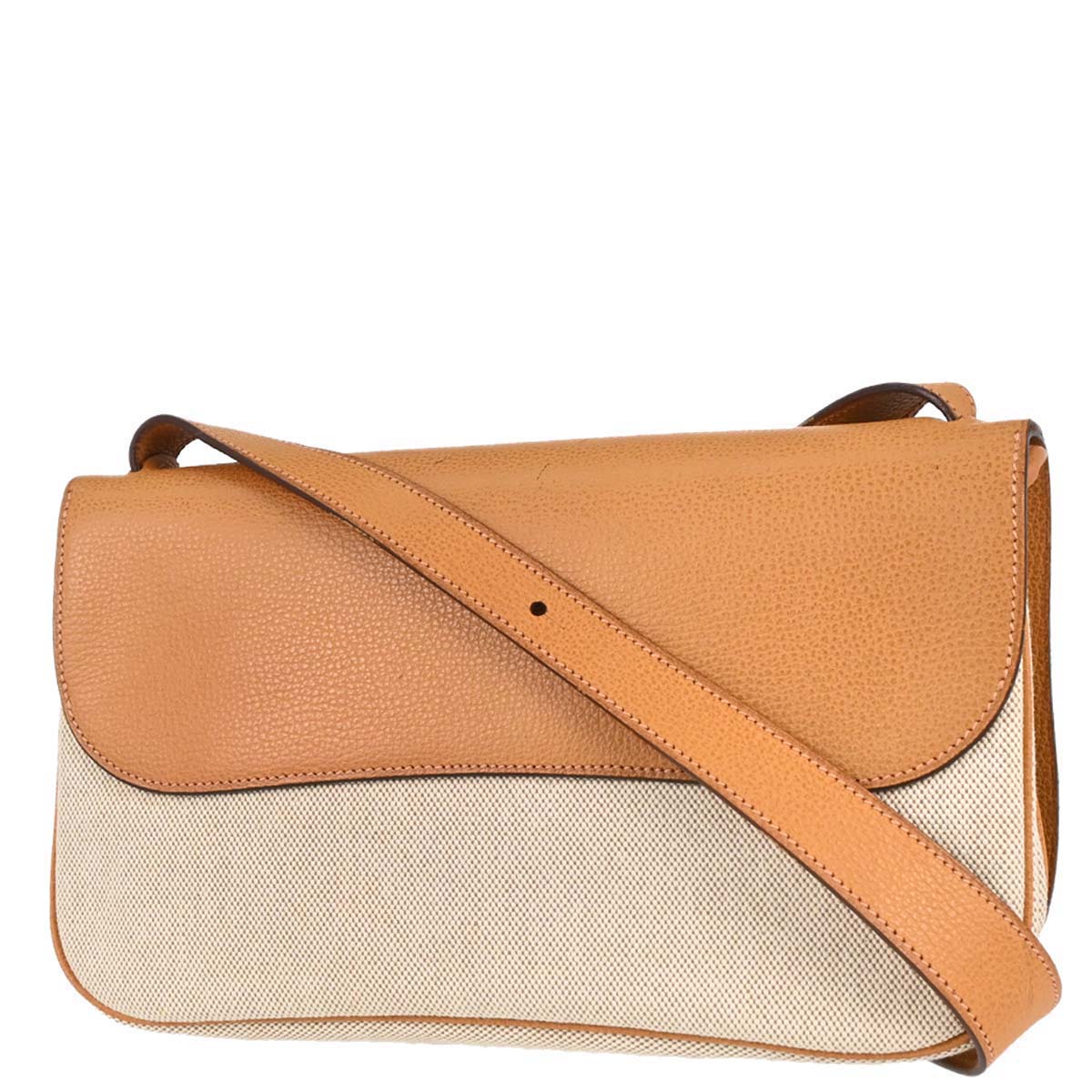 Hermes Natural Toile H Vache Liegee Sac Colorado MM Shoulder Bag