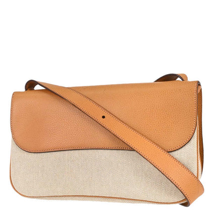 Hermes Natural Toile H Vache Liegee Sac Colorado MM Shoulder Bag