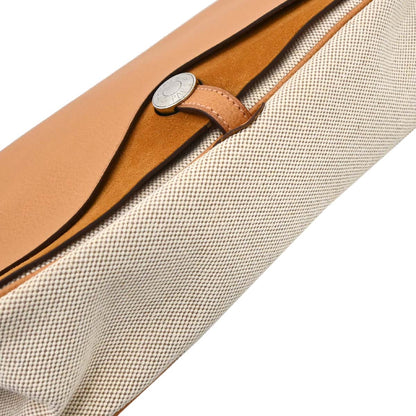 Hermes Natural Toile H Vache Liegee Sac Colorado MM Shoulder Bag