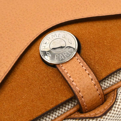 Hermes Natural Toile H Vache Liegee Sac Colorado MM Shoulder Bag
