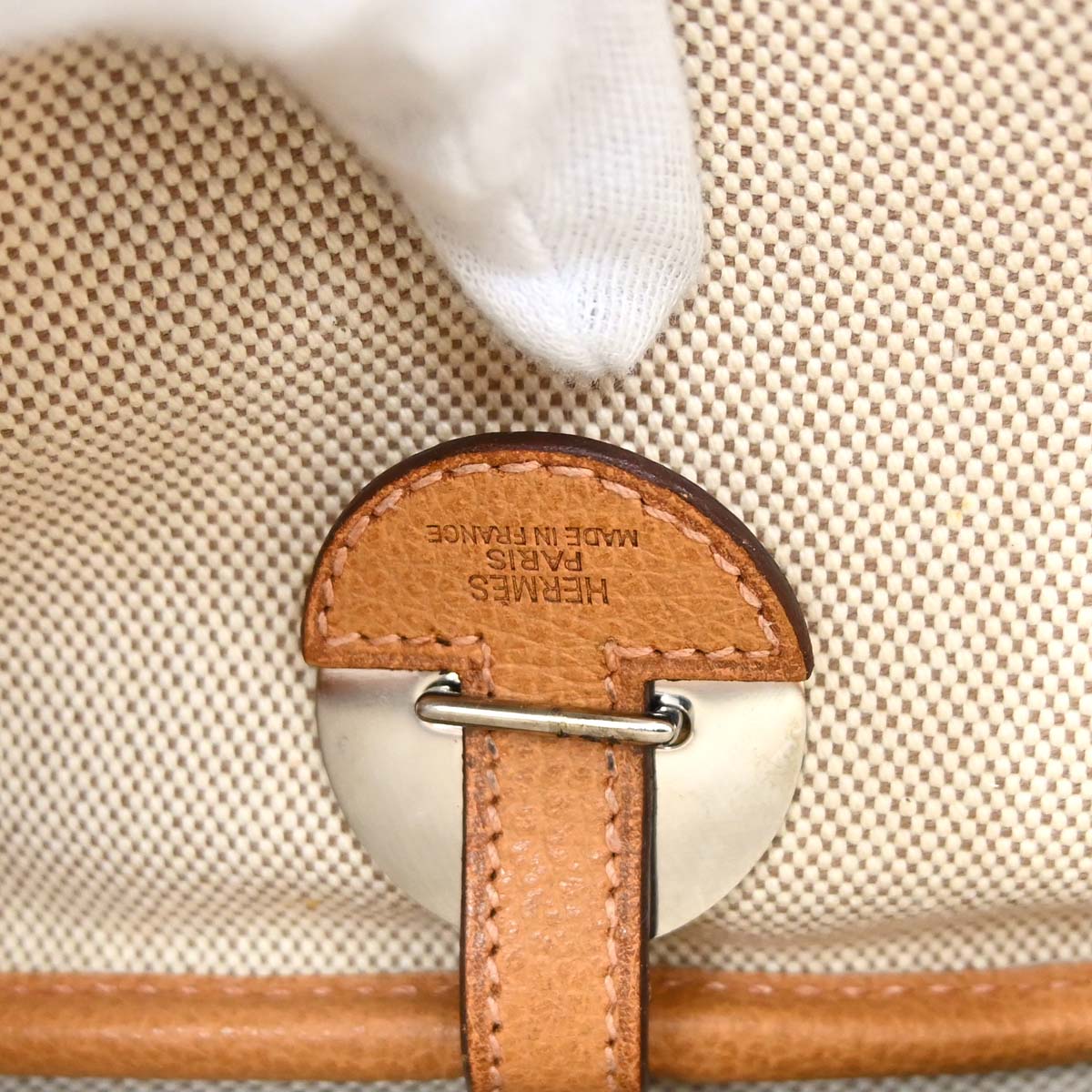 Hermes Natural Toile H Vache Liegee Sac Colorado MM Shoulder Bag