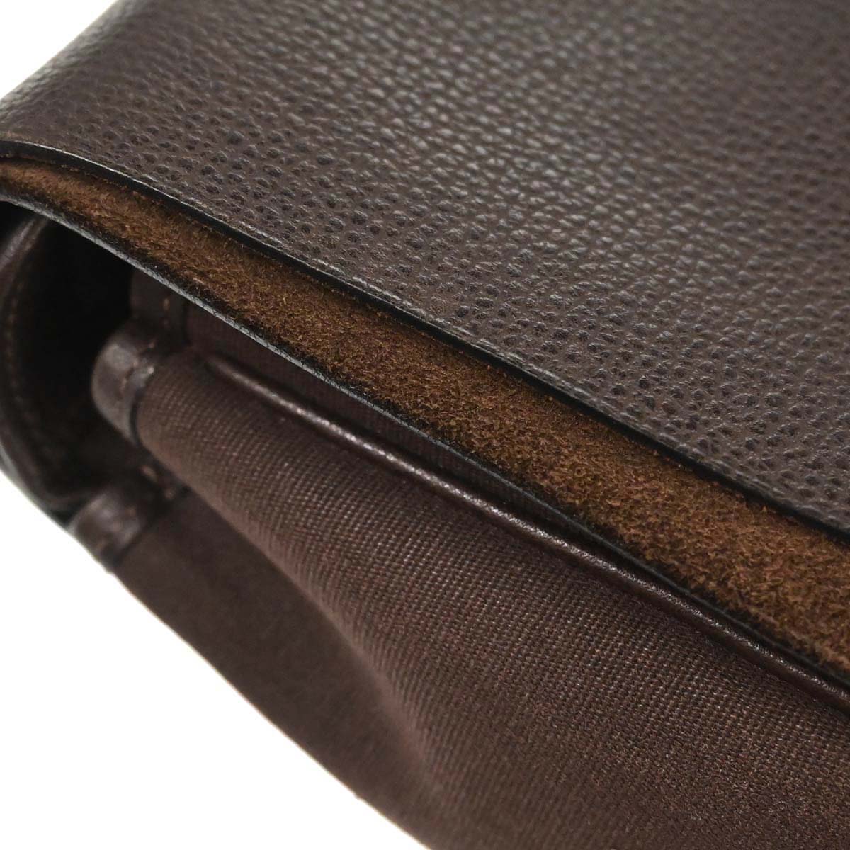 Hermes Cafe Toile Officier Vache Liegee Sac Colorado MM Shoulder Bag