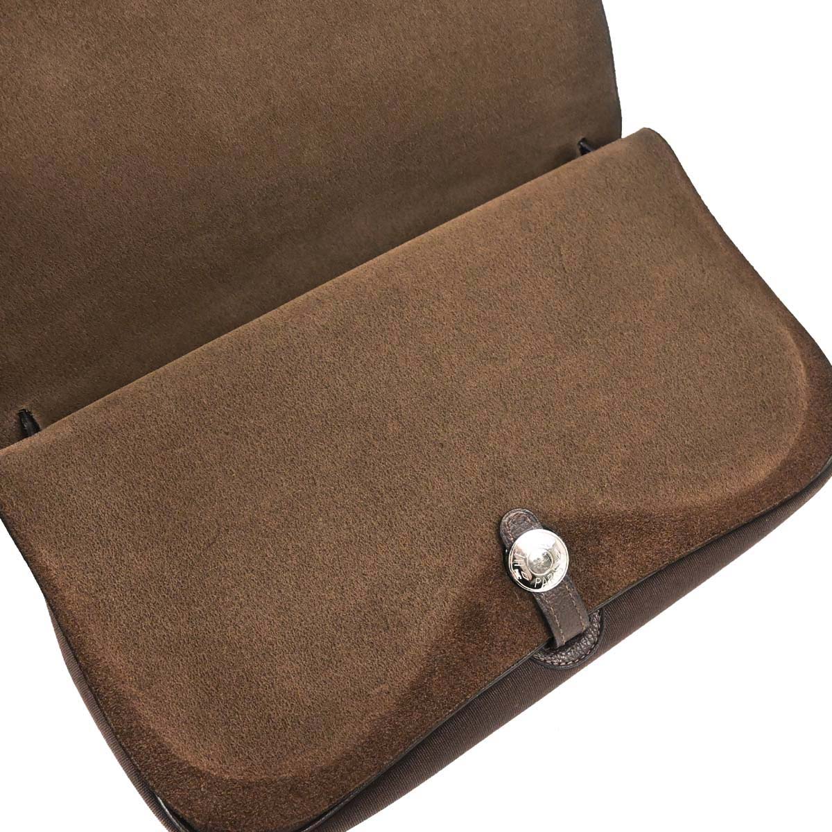 Hermes Cafe Toile Officier Vache Liegee Sac Colorado MM Shoulder Bag