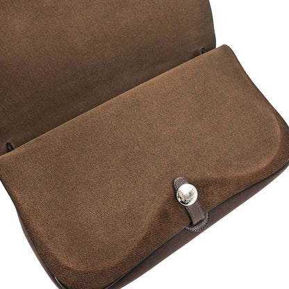 Hermes Cafe Toile Officier Vache Liegee Sac Colorado MM Shoulder Bag