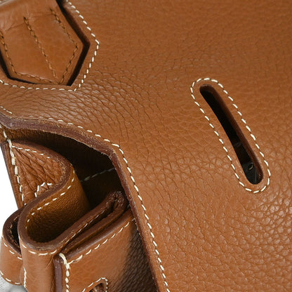 Hermes Gold Taurillon Clemence Jypsiere 31 Bag