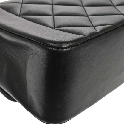 Chanel 1994-1996 Black Lambskin Small Diana Shoulder Bag