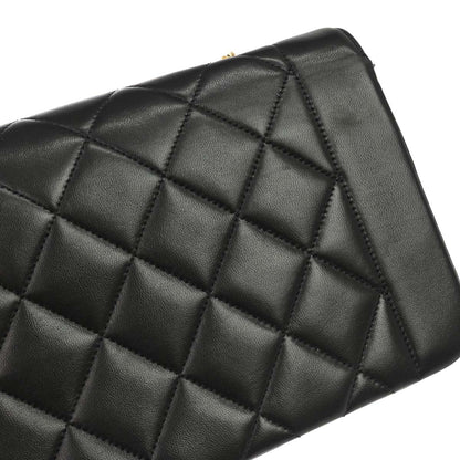 Chanel 1994-1996 Black Lambskin Small Diana Shoulder Bag