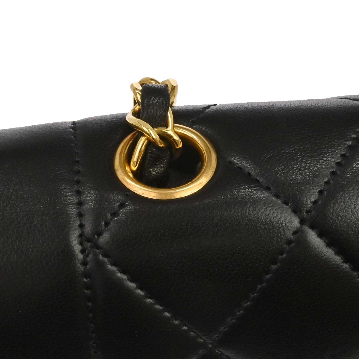 Chanel 1994-1996 Black Lambskin Small Diana Shoulder Bag