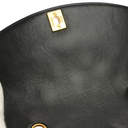 Chanel 1994-1996 Black Lambskin Small Diana Shoulder Bag