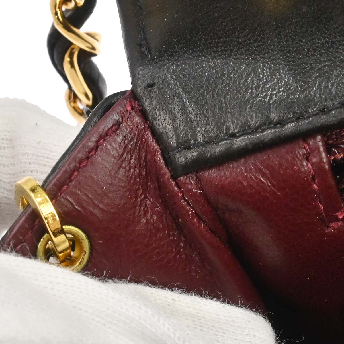 Chanel 1994-1996 Black Lambskin Small Diana Shoulder Bag