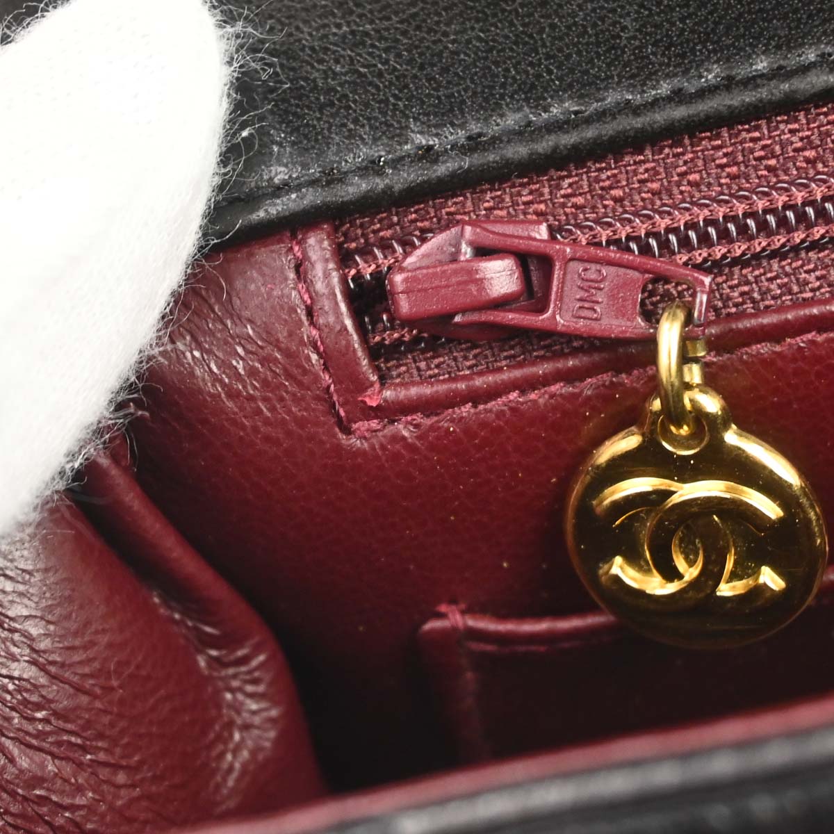 Chanel 1994-1996 Black Lambskin Small Diana Shoulder Bag