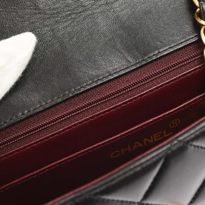 Chanel 1994-1996 Black Lambskin Small Diana Shoulder Bag