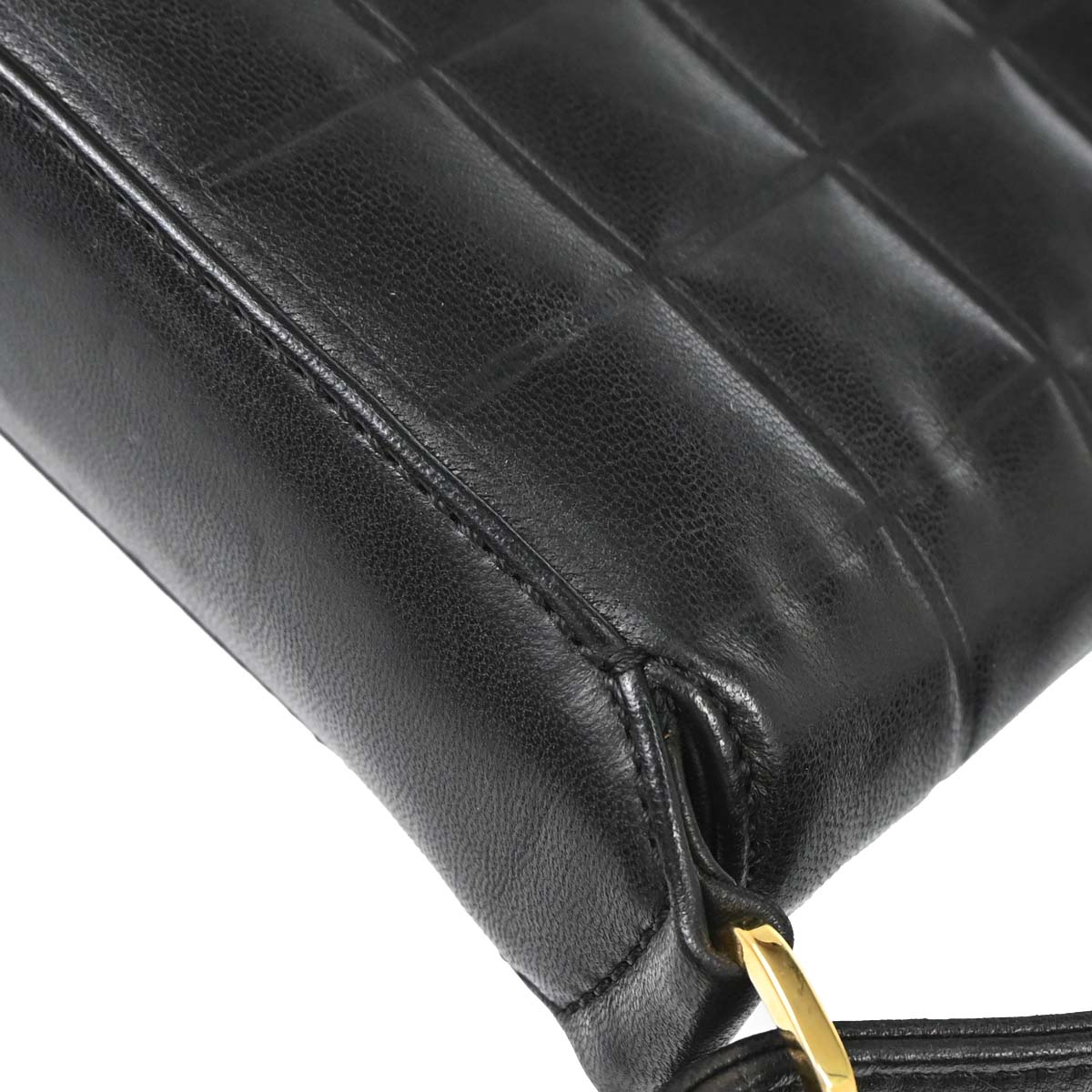 Chanel Black Lambskin Choco Bar Shoulder Bag