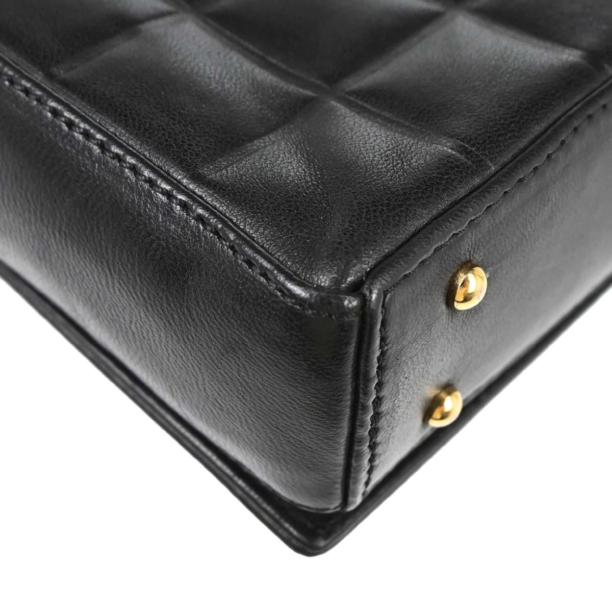 Chanel Black Lambskin Choco Bar Shoulder Bag