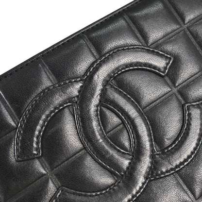 Chanel Black Lambskin Choco Bar Shoulder Bag