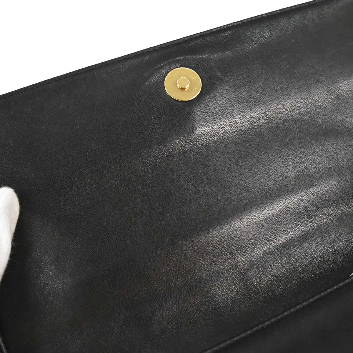 Chanel Black Lambskin Choco Bar Shoulder Bag