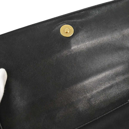 Chanel Black Lambskin Choco Bar Shoulder Bag