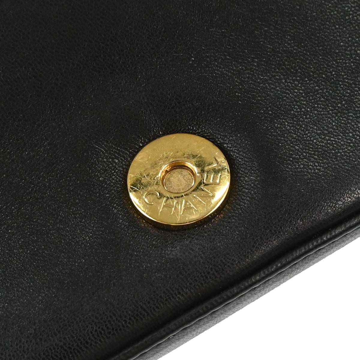Chanel Black Lambskin Choco Bar Shoulder Bag