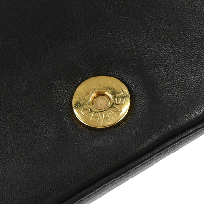 Chanel Black Lambskin Choco Bar Shoulder Bag