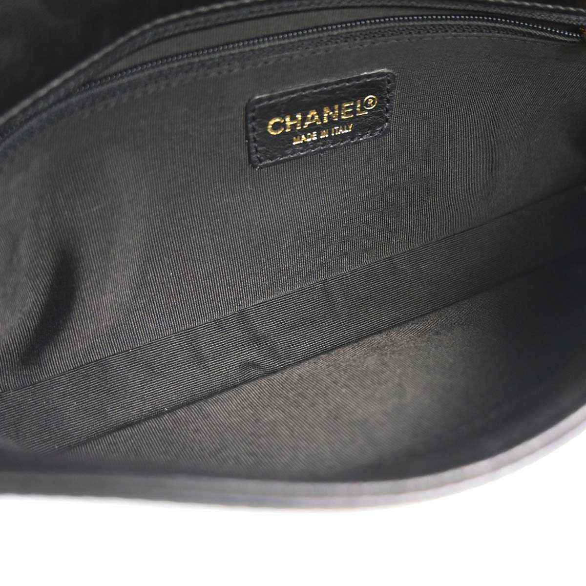 Chanel Black Lambskin Choco Bar Shoulder Bag