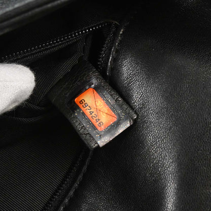 Chanel Black Lambskin Choco Bar Shoulder Bag