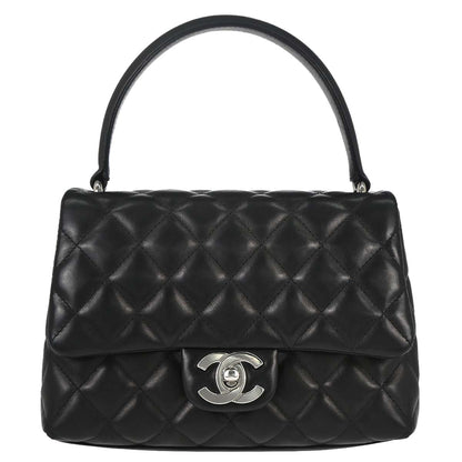 Chanel 2005-2006 Black Lambskin Top Handle Handbag