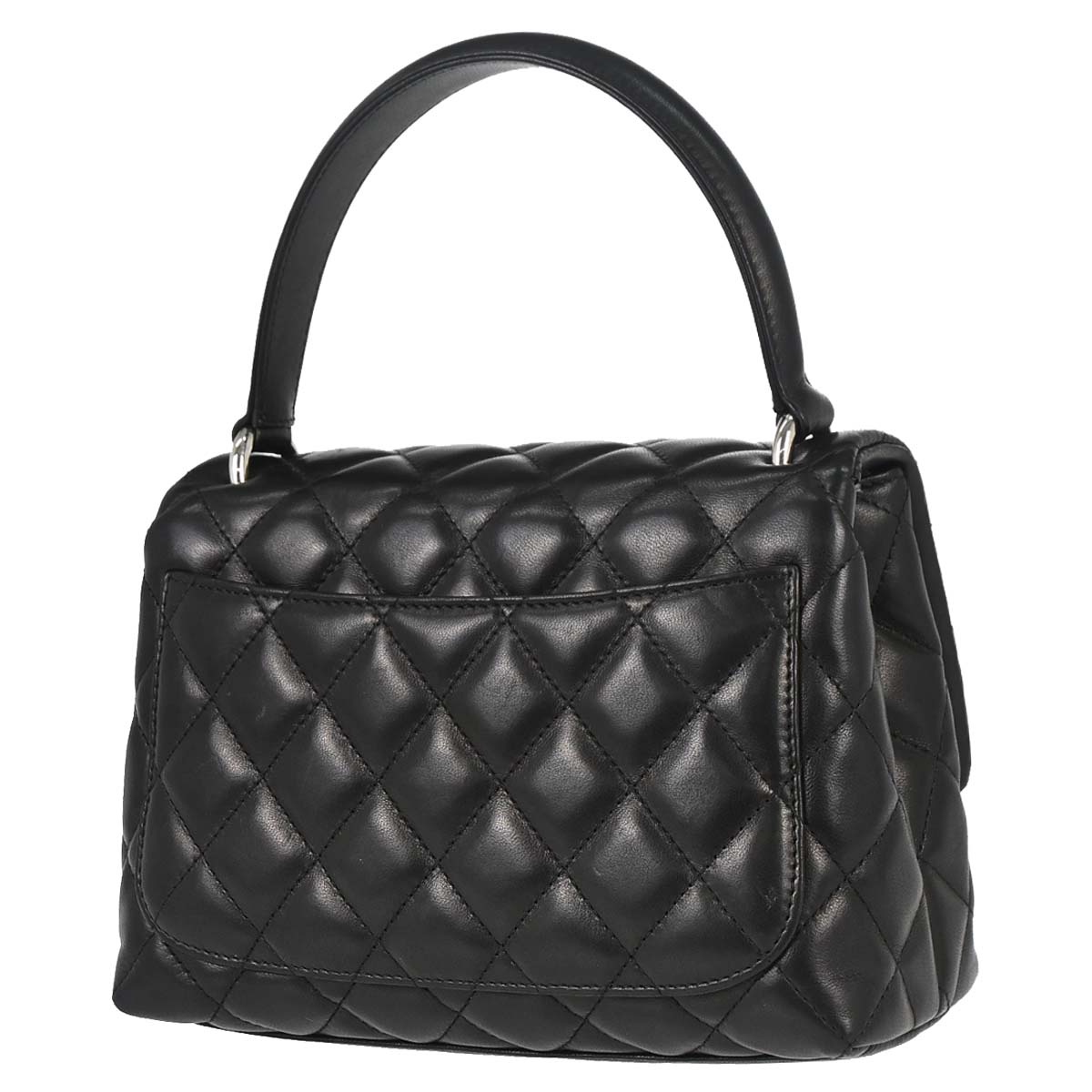 Chanel 2005-2006 Black Lambskin Top Handle Handbag