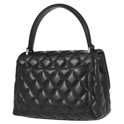 Chanel 2005-2006 Black Lambskin Top Handle Handbag