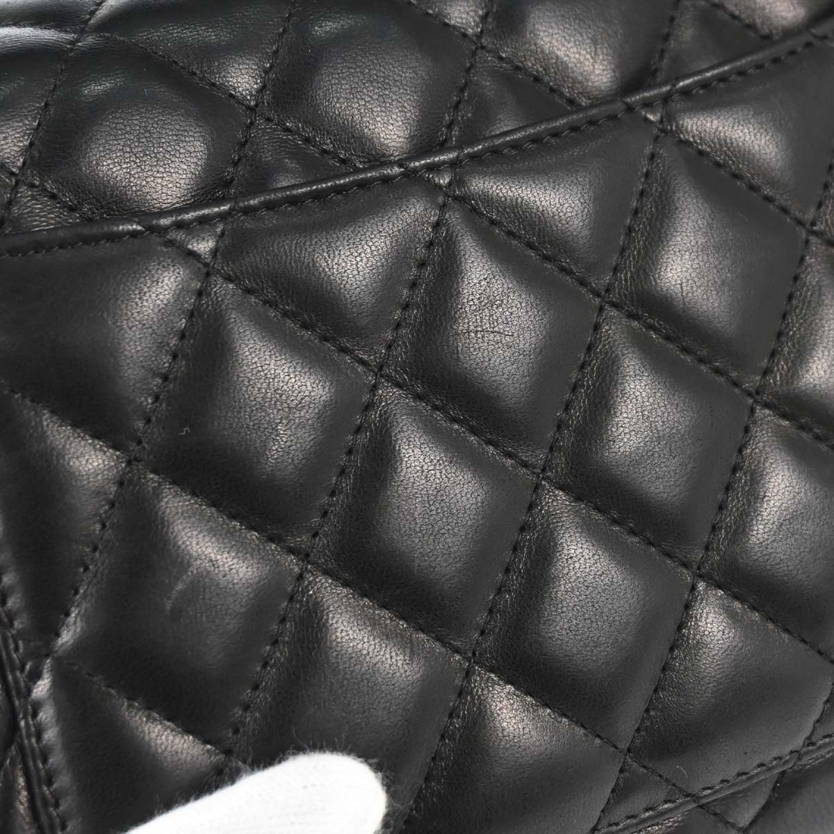 Chanel 2005-2006 Black Lambskin Top Handle Handbag