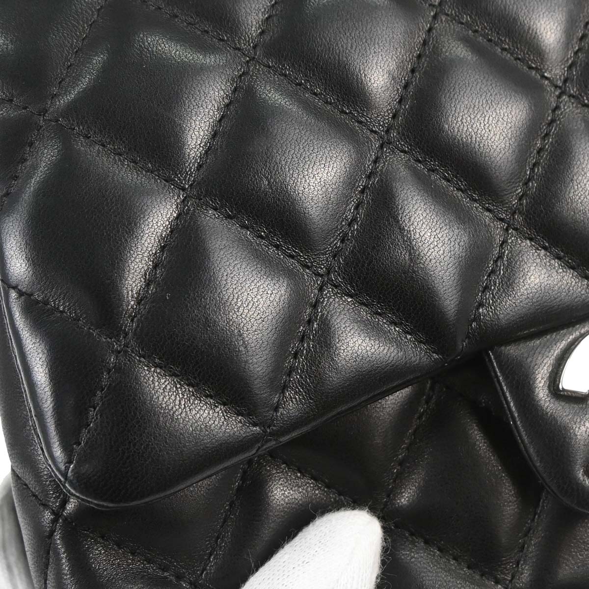 Chanel 2005-2006 Black Lambskin Top Handle Handbag