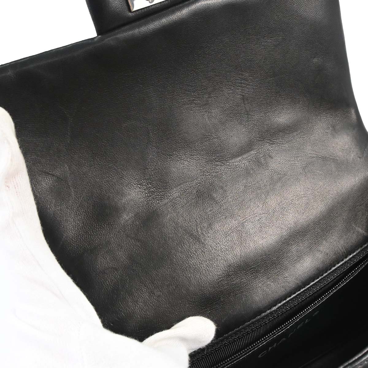 Chanel 2005-2006 Black Lambskin Top Handle Handbag