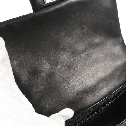 Chanel 2005-2006 Black Lambskin Top Handle Handbag