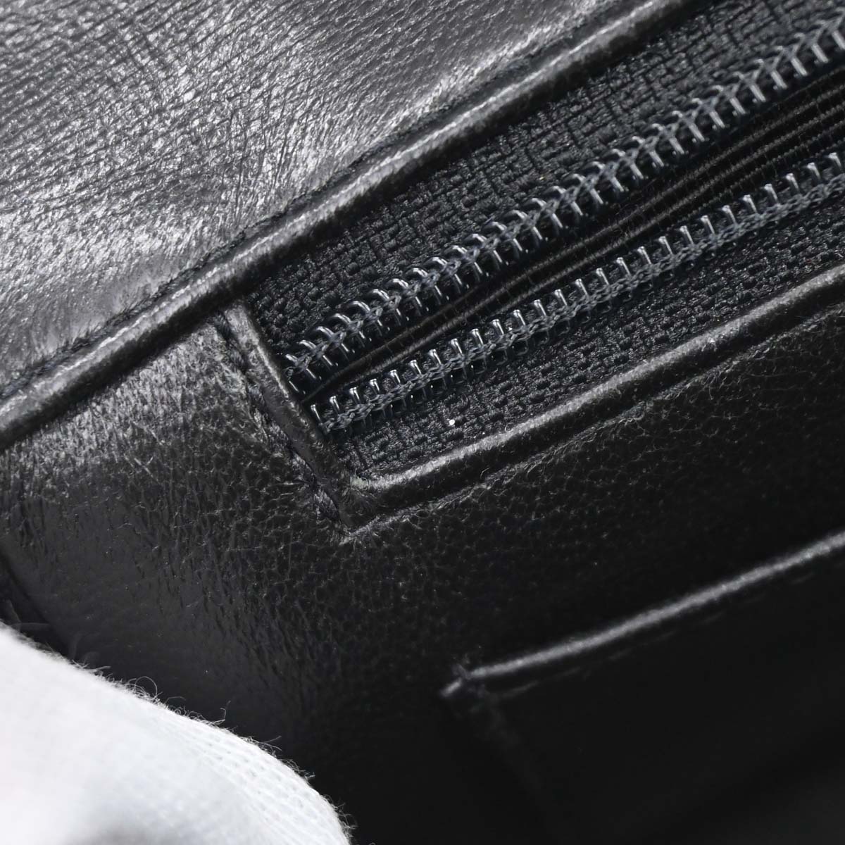 Chanel 1991-1994 Black Lambskin Straight Flap Handbag
