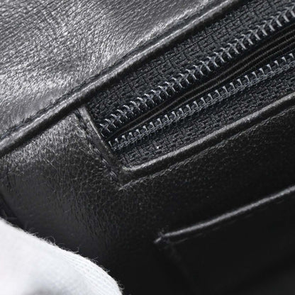 Chanel 1991-1994 Black Lambskin Straight Flap Handbag
